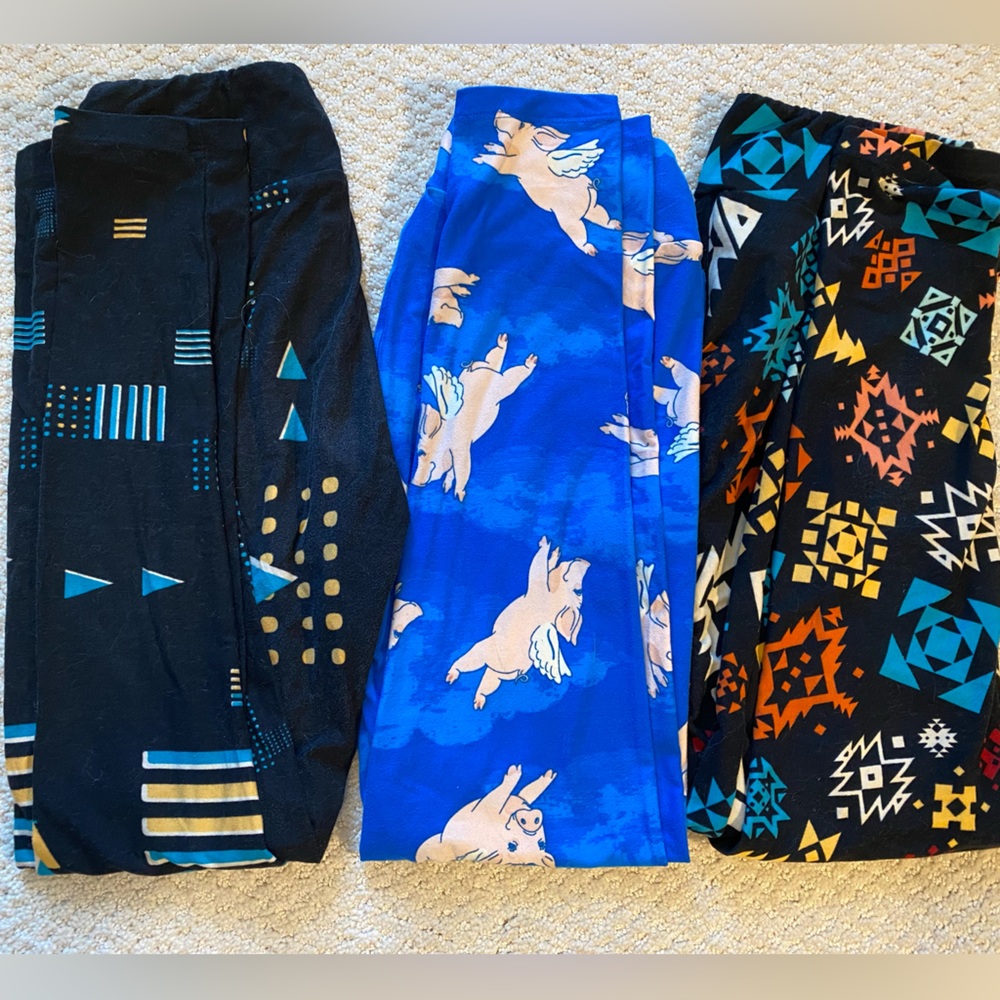 3 pairs of LuLaRoe leggings - one size